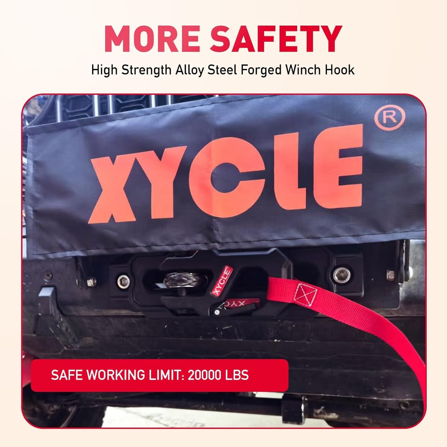 Winch Fairlead with Tow Hook,7075 Aluminum Hawse Fairlead with High Strength All