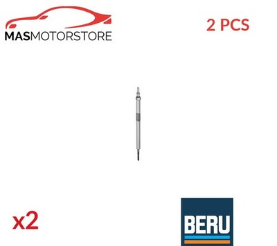 GLÜHKERZE GLÜHKERZEN BERU GE124 2PCS P FÜR OPEL VIVARO 2.0 CDTI 2L 84KW,66KW