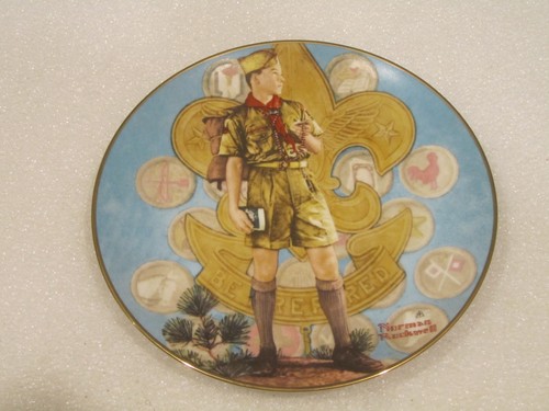NORMAN ROCKWELL BOY SCOUT PLATE TOMORROW'S LEADER RARE THIRD EDITION 1983 #868 - Picture 1 of 6