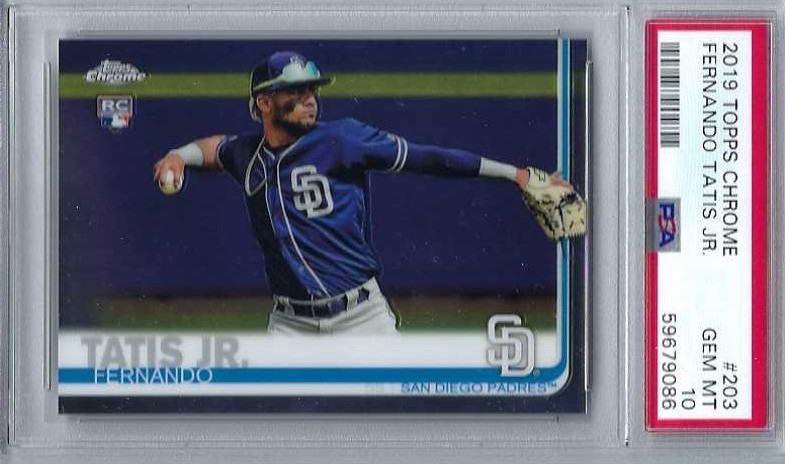 2019 FERNANDO TATIS JR. TOPPS CHROME #203 GEM MINT PSA 10