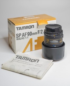 Tamron SP AF 90mm f/2.8 Di Macro 1:1 Lens Nikon F 272E Boxed Mint Hood
