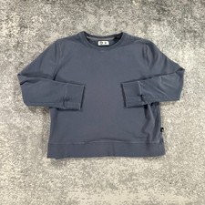 American Giant Sweatshirt Womens Medium Blue Grey Pullover Made In USA Yoga Gym