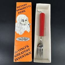 Vintage Gag Gift Rotary Spaghetti Fork daVinci’s Greatest Invention 1976 USA