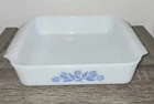 VTG Anchor Hocking Fire King Blue Cornflower #435 Baking Dish Pan 8×8 SEE PICTUR