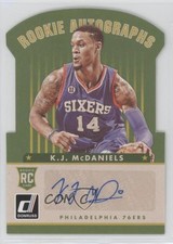2014-15 Panini Donruss Rookie Auto Die-Cut 20/49 KJ McDaniels #7 Auto 0q3
