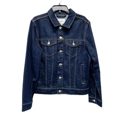 Goodfellow & Co Men's Dark Blue Cotton Denim Trucker Jacket Size Medium image 2
