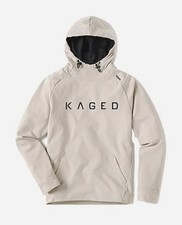 UNRL Mens Beige Kaged Stretch Performance Pullover Hoodie LARGE NWT