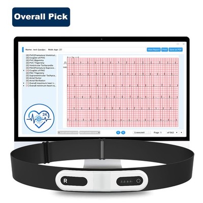 Langzeit-EKG-Gerät Professioneller Holter Recorder mit AI-EKG Analysebericht Neu