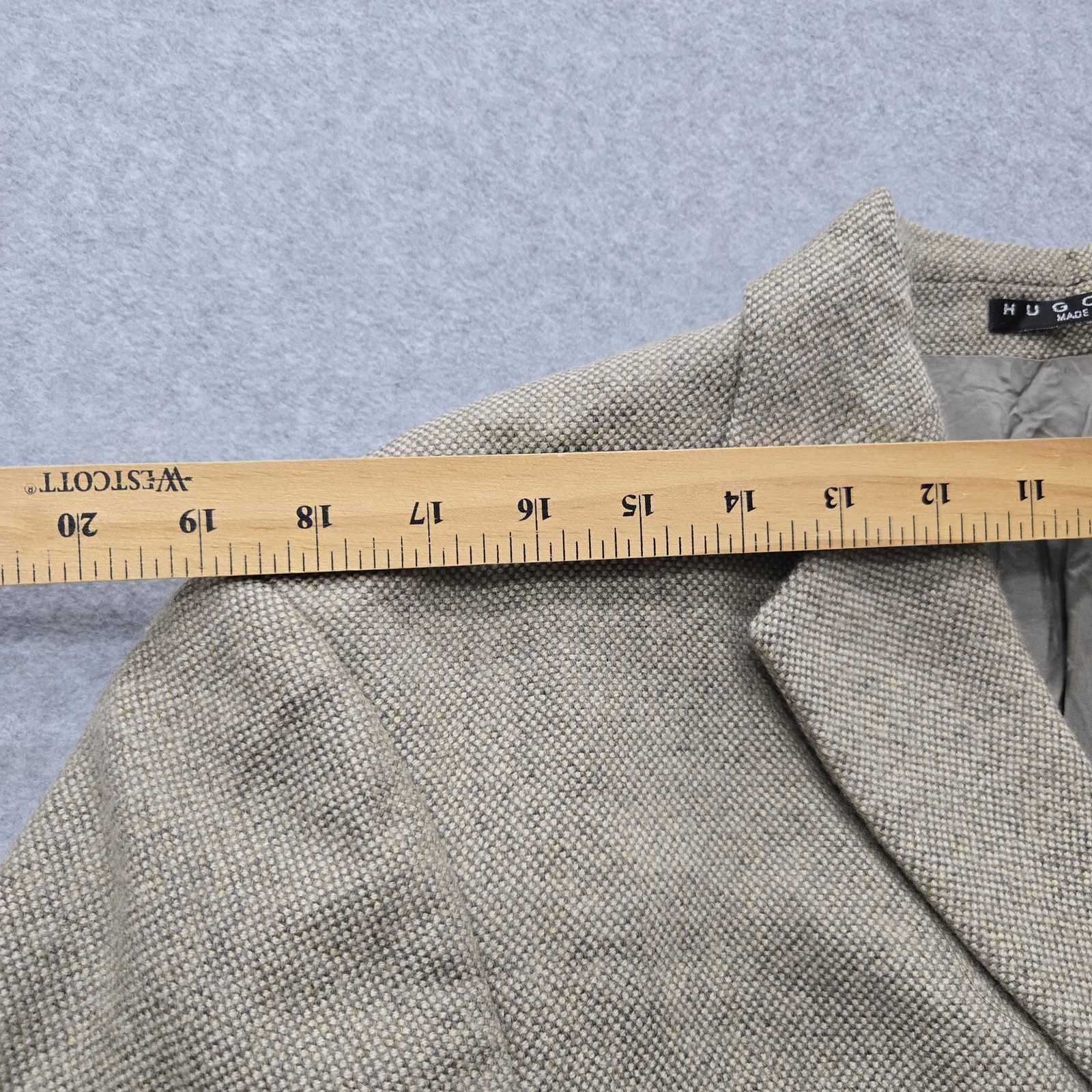 Hugo Boss Blazer Mens 42R Gray Wool Sport Coat Single Breasted Classic Jacket thumbnail 18