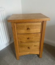 Oak bedside chest of drawers ** for collection in SY3 **