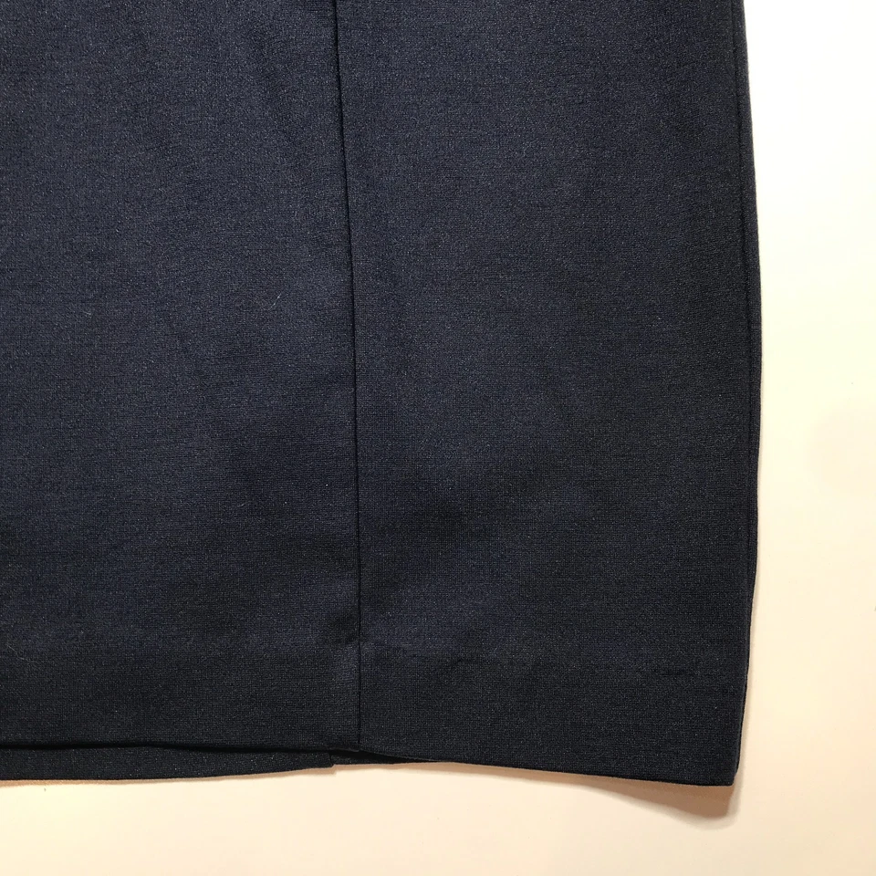 Alfani Pencil Skirt Womens 16 Navy Blue Ponte Knit Zip-Close Pockets Stretch - Image 4 of 4