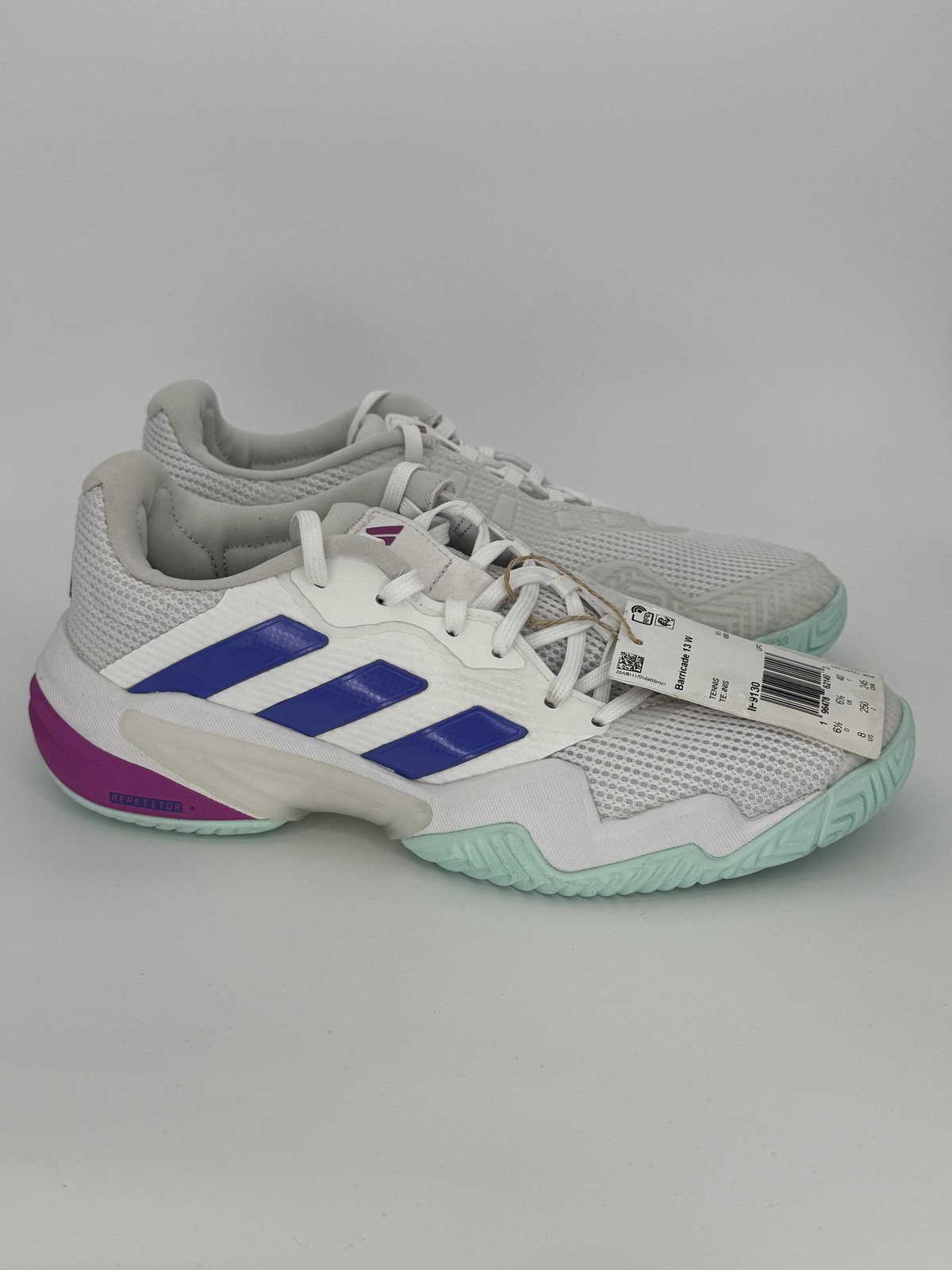 Womens Size 8 Barricade 13 W White Blue Tennis Court If9130 