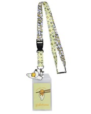 Bioworld Sanrio Gudetama I Can't ID Badge Holder Breakaway Lanyard 2" Charm