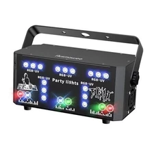 Upgraded 21 Lens Party Light Dj Disco Lights,Pro 3 in 1 DMX & Sound Activated 