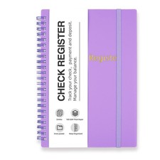 Check Registers for Personal Checkbook, Medium 5.8'' x 8.3'' , Purple