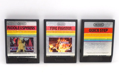 Atari 2600 Games: Quick Step, Riddle of the Sphinx & Fire Fighter Carts only
