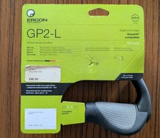 Ergon GP2-L Gripshift Grips for Hybrid/MTB Handlebars, Large, Black/Gray