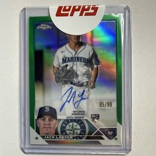 2023 Topps Chrome Rookie Auto Green Refractor #/99 Jack Larson MT+ Redemption 