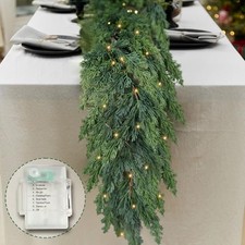 6 FT Christmas Garland Pine Garland with Lights for Table Mantle Style 3