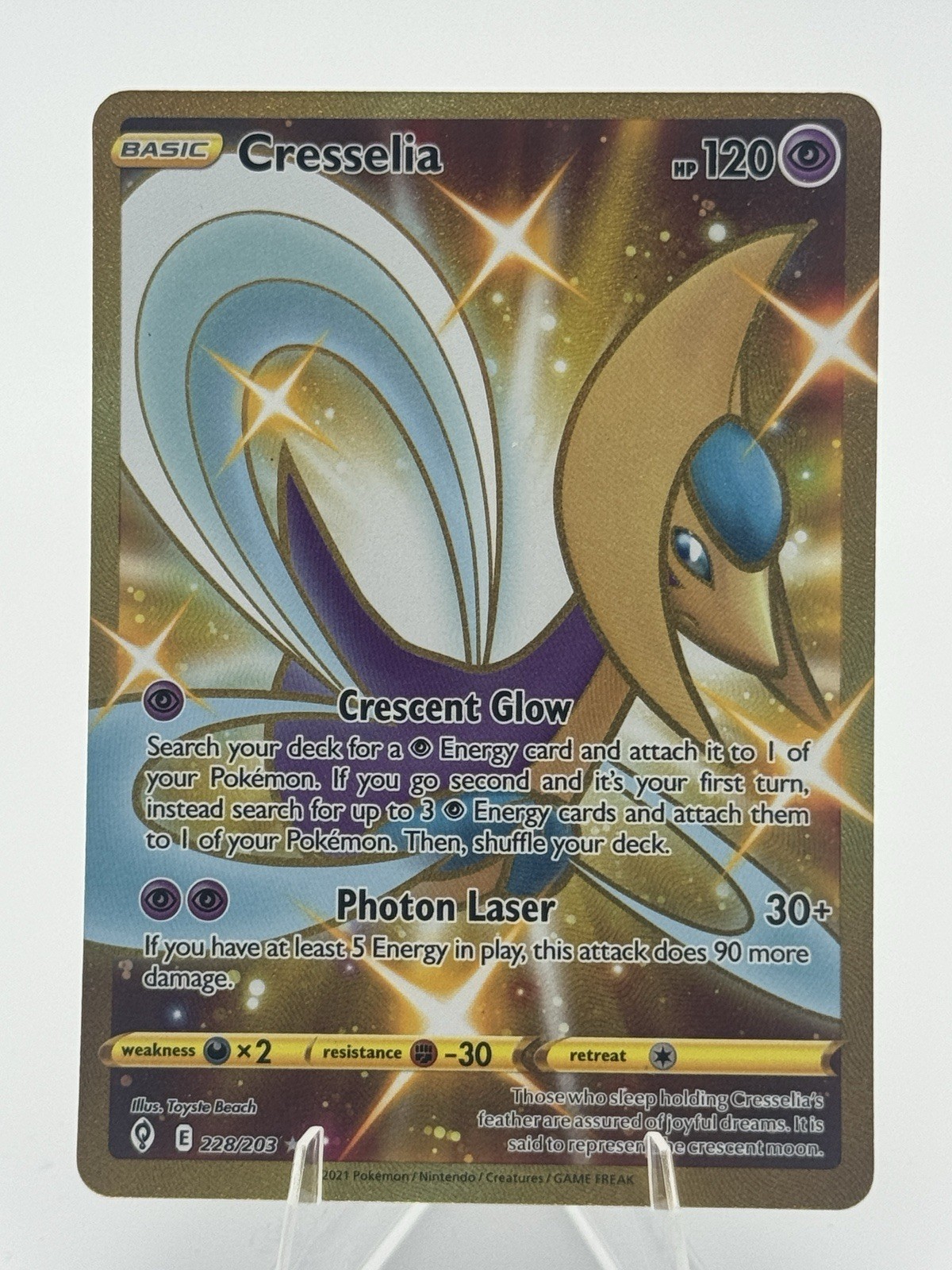Cresselia (Secret) 228/203 SWSH07: Evolving Skies Holo Pokemon TCG NM