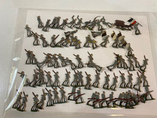 Vintage Set of 82 Marching Soldiers Lead Miniature w/Flags, Drummers/Wagon TY103