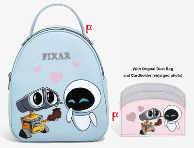 Bioworld Disney Pixar Wall-E Eve and Wall-E Hearts Backpack Dust Bag Cardholder