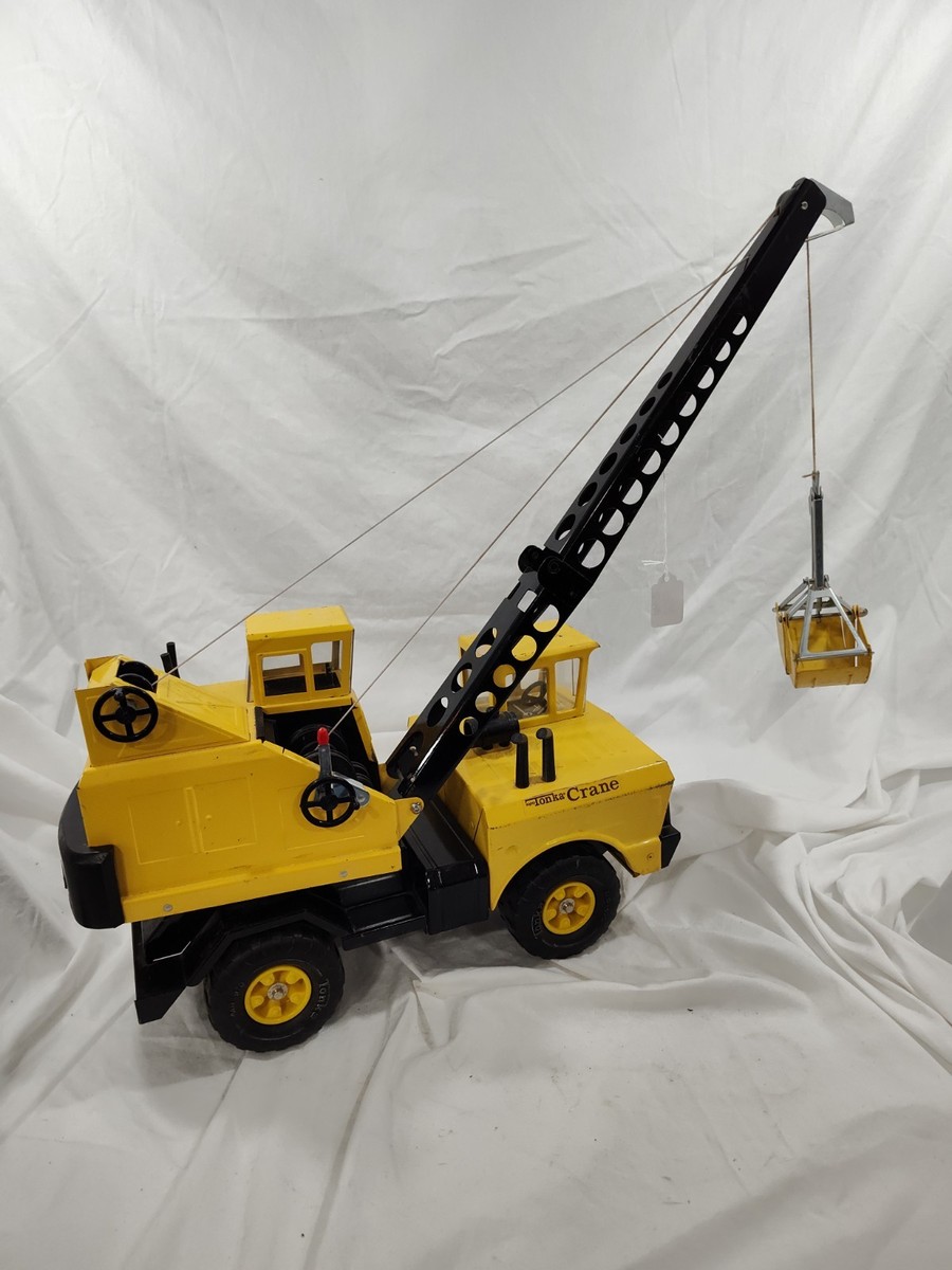 Vintage 1970s Mighty Tonka Crane No 3940 Original Pressed Steel