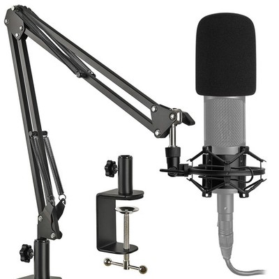 AT2020 Mic Stand with Shock Mount and Pop Filter, Suspension Scissor AT2020 B...
