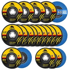 48 Pack 4-1/2" 4.5" Zirconia Flap Disc 40 60 80 120 Grit Sanding Grinding Wheels