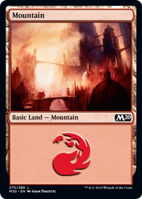 Basic Lands 10 MTG Mountain (275) - Foil, NM-Mint, English Core