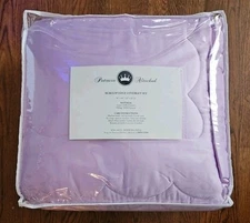 Patricia Altschul Scallop Edge Coverlet Set 90"×94"/20"×26"(2), 100% Polyester