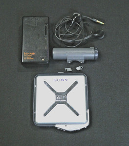 Sony MZ-E44 Silver Blue Portable MiniDisc MD Walkman Player  [FOR PARTS] #0300