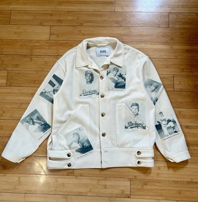 Bode New York Hall of Fame LA Dodgers Baseball Card Wool Jacket Men's Sz M Rare