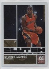 2009-10 Donruss Elite Clutch Performers Gold 61/100 Stephen Jackson #14 oh4