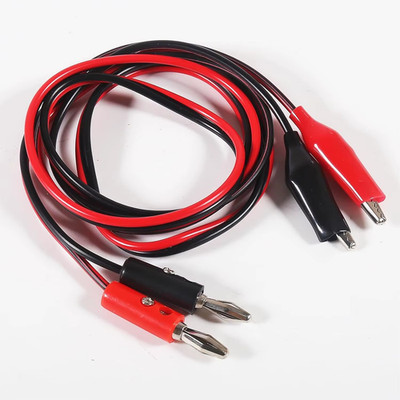 2 Stück 4 mm Stapelbar Bananenstecker auf Krokodilklemme Messleitungen 100 cm Kabel