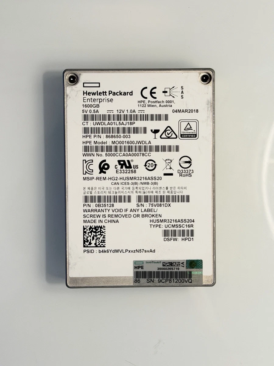 SAS Solid-State Drives 1.6 TB Storage Capacity for sale | eBay SAS Solid-State Drives 1.6 TB Storage Capacity for sale | eBay