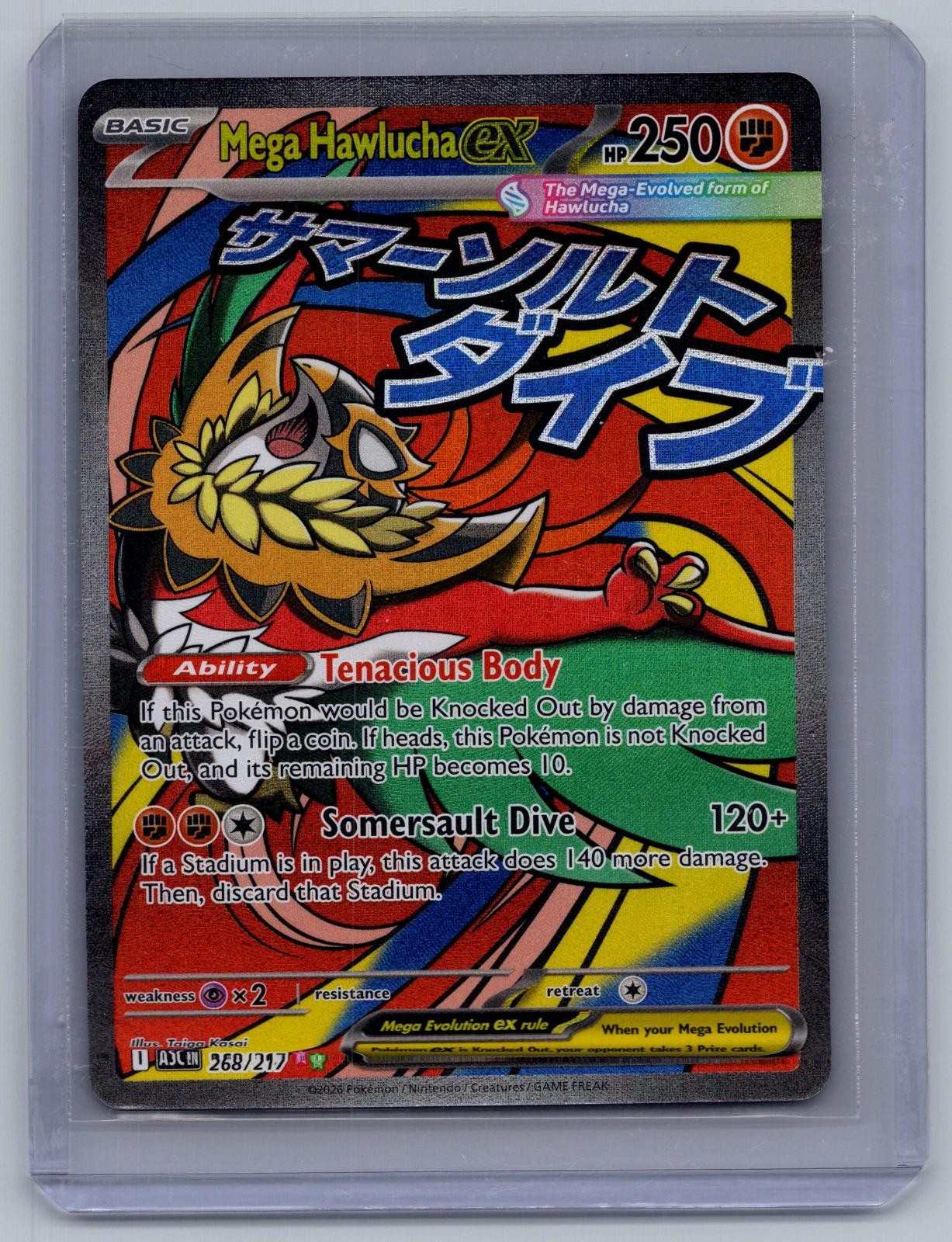 Mega Hawlucha ex 268/217 Mega Attack Rare Ascended Heroes Pokemon Near Mint