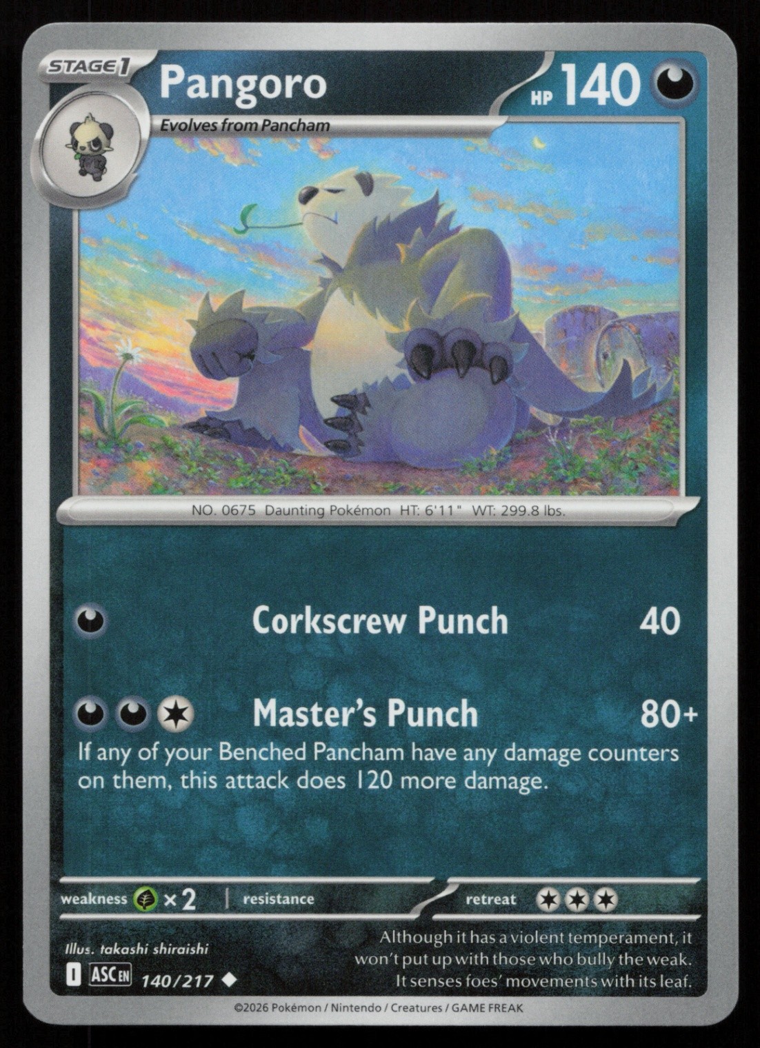 Pangoro Normal Uncommon ME: Ascended Heroes 140/217 NM