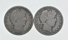 1892-1915 Lot 2 1906 1903 Barber 90% Half Dollars - Coin Collection *022