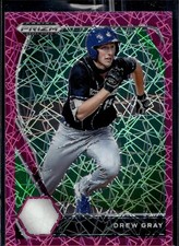 2021 Panini Prizm Draft Picks #PDP93 Drew Gray Base Autographs Pink Velocity