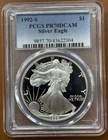 1992-S American Silver Eagle PCGS PR70DCAM PR 70 DCAM Registry Coin - TCCCX