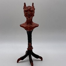 Antique Cast Iron Devil Candle Holder Raven Talon Claw Base Victorian Gothic