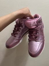 Nike Air Jordan Metallic Pink Sneakers, Size 5y/6.5Women