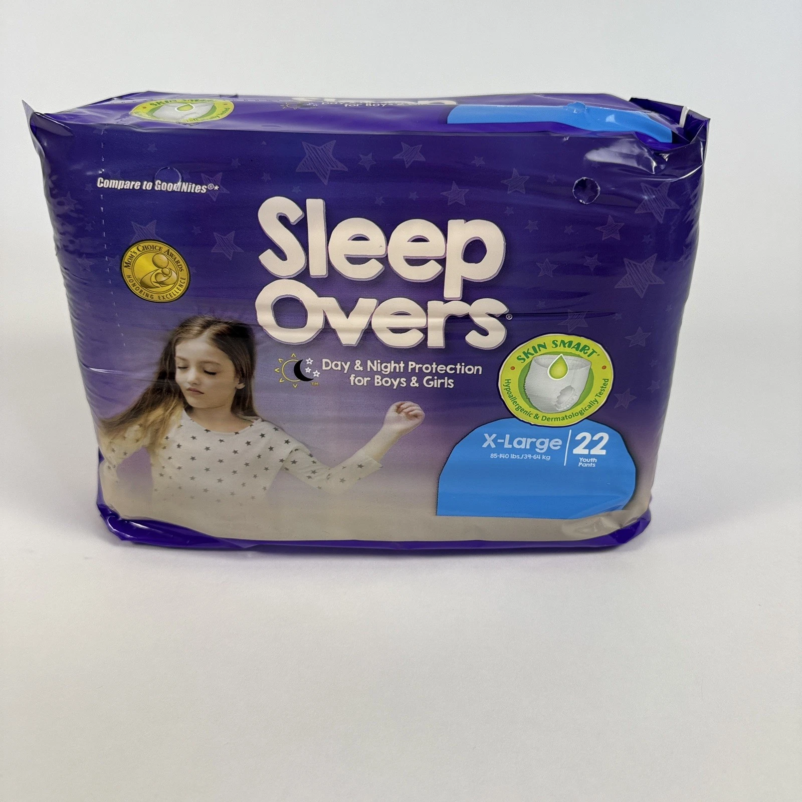 Sleep Overs Youth Underwear X-Large 85-140 lbs 4 Packs 22 Ct -88 Total Garments