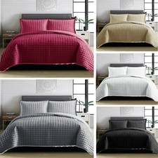 Osca Bedspreads 3 Pieces Quilted Bed Throw with pillowshams and Cushion Covers