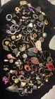 Huge Vintage Jewelry Lot!  All Single Earrings! Gold/silver tone!  Some Signed