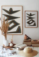 Abstract Digital Art - Love Inspired Modern Geometric Design