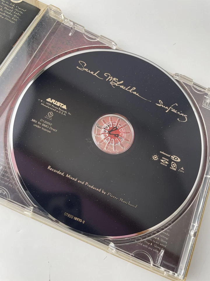 Sarah McLachlan Enhanced CD Surfacing Album 1997 Arista ARCD-18790 Made in USA - Image 3 of 4