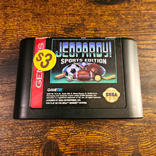 Jeopardy! Sports Edition (Sega Genesis) Game Cartridge 1993 GameTek