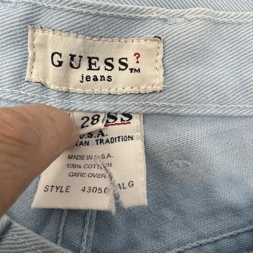 vintage Guess USA american tradition jeans made in USA size 28 light wash cotton - Picture 7 of 9